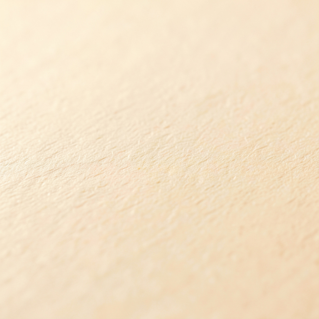 A close-up photograph of smooth matte paper texture in warm cream tones, with subtle fiber detail visible under soft diffused light.